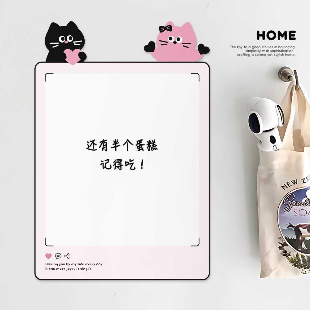 小猫冰箱留言板磁吸留言板冰箱贴记事板高颜值备忘录Kitten refrigerator message board magnetic message board refrigerator sticke