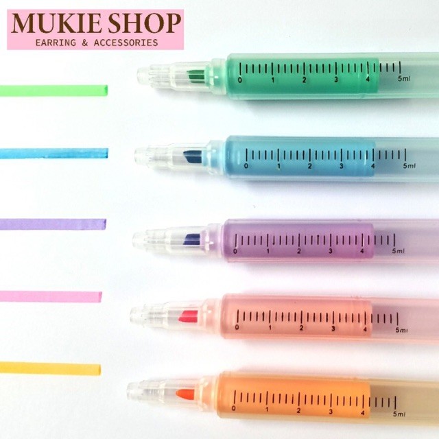 Mukie shop DIY ไฮไลท์ สีพาสเทล ปากกาเน้นคำ ข้อความ มุกี้ ช้อป