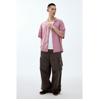 H&M(เอชแอนด์เอ็ม) เสื้อเชิ้ตทรงหลวมสไตล์รีสอร์ต Men Loose Fi…