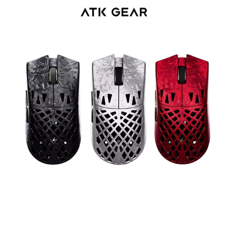 ATK GEAR Soul Ghost คาร์บอนไฟเบอร์คอมโพสิตกลวงออกอุ้งเท้าสามโหมด 3950Ultra เมาส์เกม