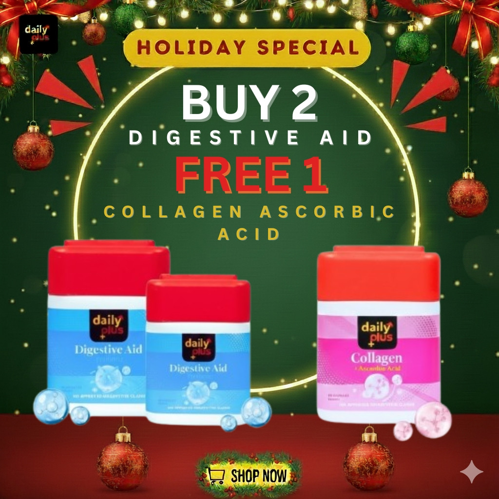Daily Plus [ซื้อ 2 Digestive Aid + รับฟรีคอลลาเจน 1 ชิ้น] โปรไบโอติกช่วยในการขยายพันธุ์ช่วยย่อยอาหาร