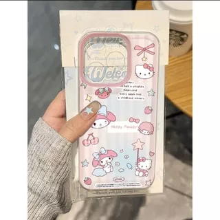 เคสไอโฟน11 ซีรี่ส์การ์ตูนสีชมพู สำหรับ iPhone 15 11 13 17 Pro Max 14 12 Pro Max 7Plus XR X XS Max 8 7 14 15 Plus SE 2020