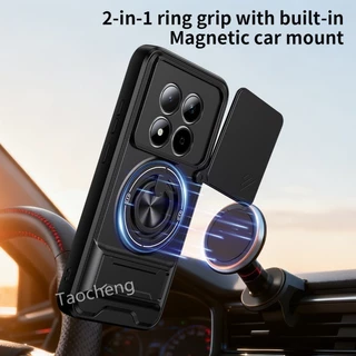 เคสโทรศัพท์สําหรับ Redmi หมายเหตุ 15 Note15 Pro + Plus Note15Pro + 4G 5G 2025 เกราะสไลด์เลนส์กันกระแทก Fundas แหวนปกหลัง