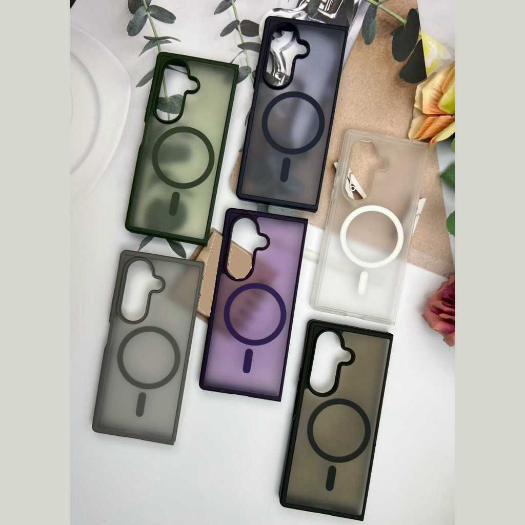 DECON DC12-MG เคสหลังขุ่น ขอบสี ชาร์จแม่เหล็ก Case Mag ใช้สำหรับรุ่น Fold7 / Fold6 / Fold5