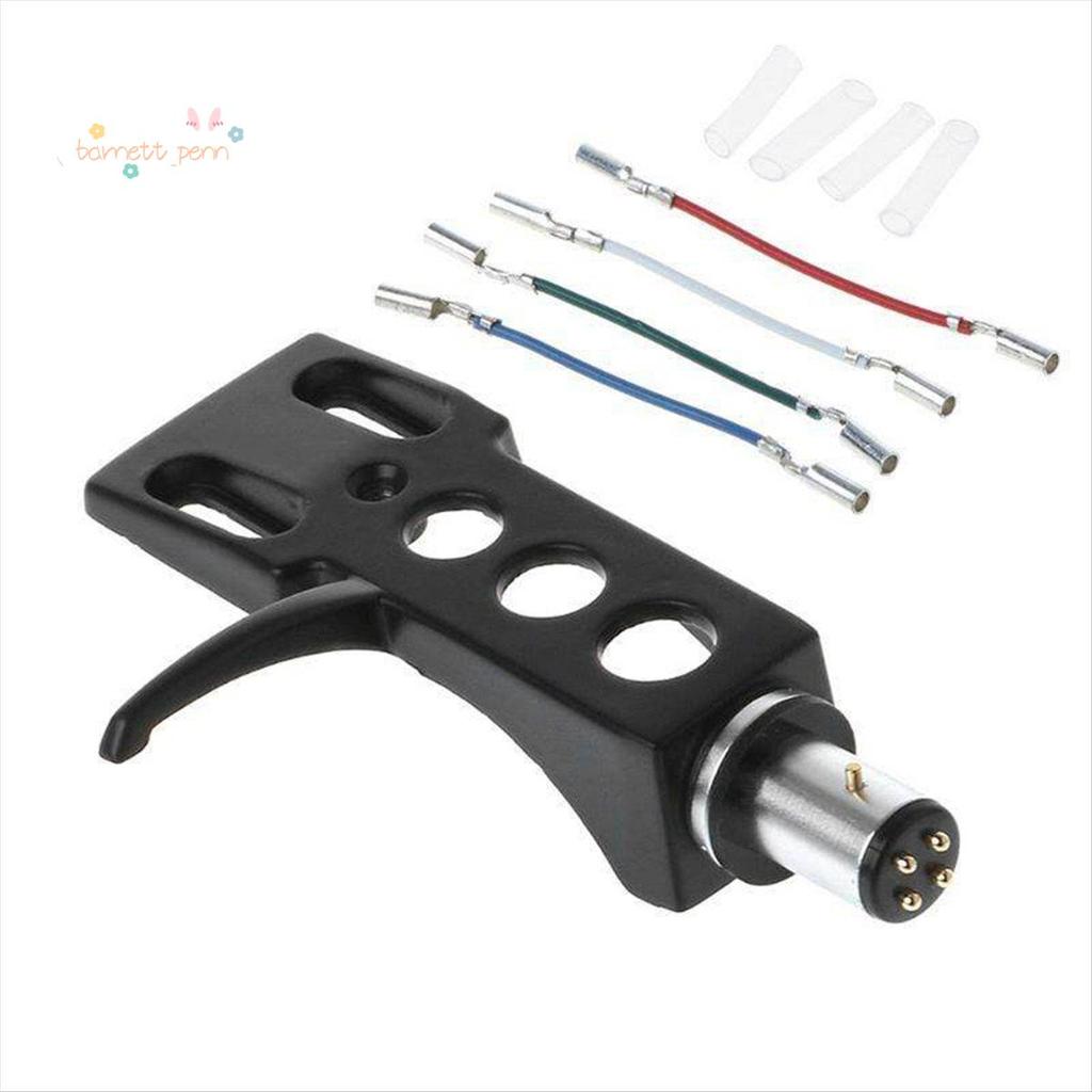 1 ชิ้น Phono Turntable Headshell Mount Phonoograph ผู้ถือหัว Stylus ตะกั่วลวดสีดําสําหรับ LP Disc Record Player
