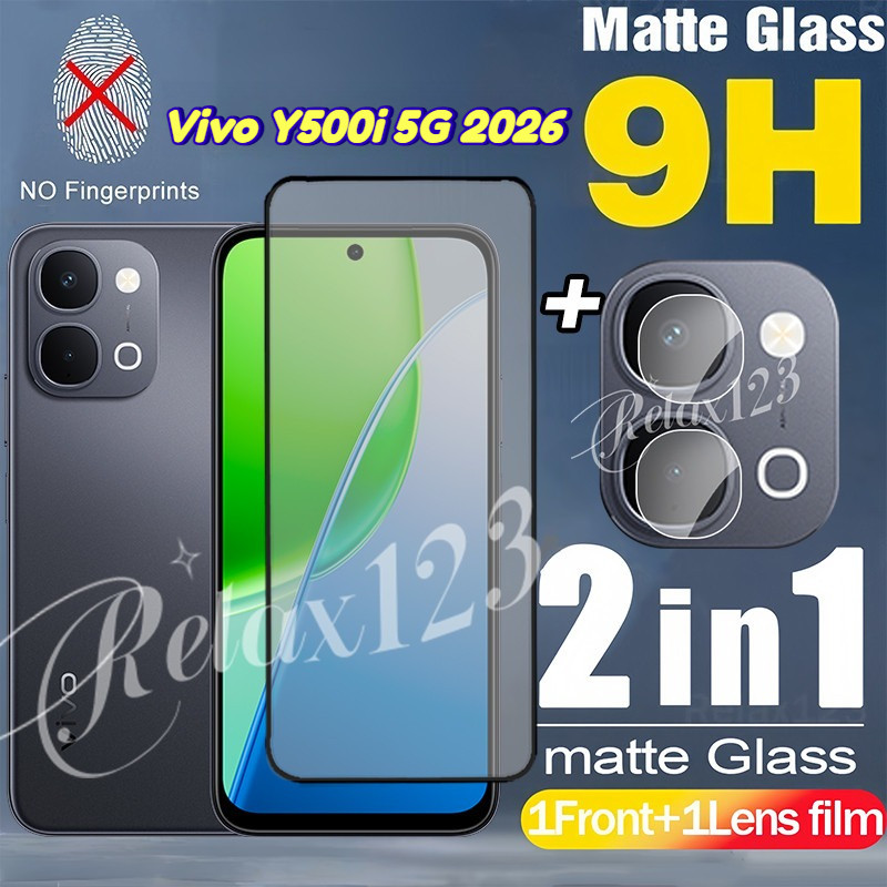 สําหรับ Vivo Y500i 5G 2in1 Matte Frosted Glass และเลนส์ฟิล์มสําหรับ Vivo Y500i Y500 Pro VivoY500i VI