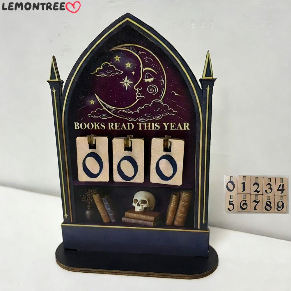 หนังสือ LEMONTREE Read Tracker, ป้ายติดตามการอ่านไม้ 2D, หนังสือทํามืออ่านปีนี้การอ่านท้าทาย Tracker