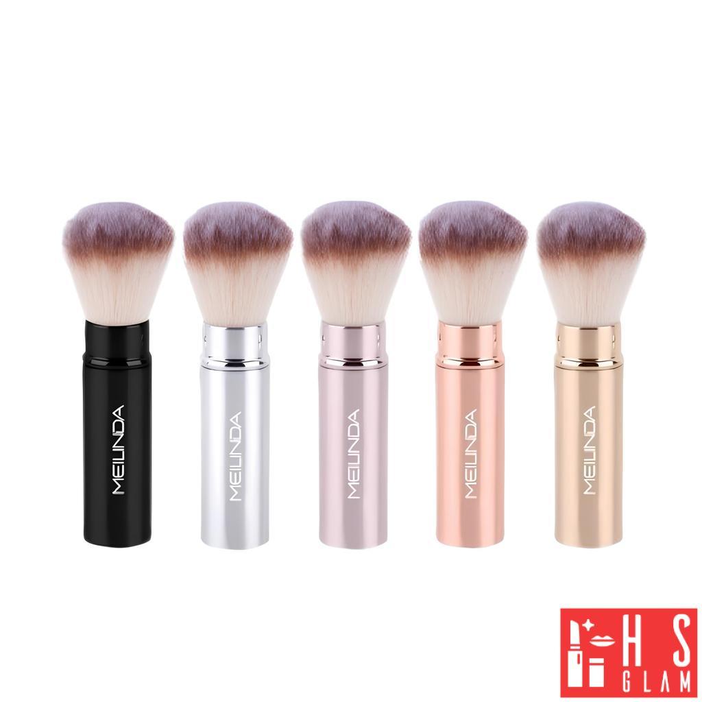 MEILINDA shiny pocket brush เมลินดา แปรงปัด แก้มพกพา ขนนุ่ม พกง่าย สีสวย มี 3 ไซส์ S,M,L คละสี