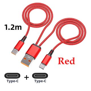 2 In 1 สายชาร์จ USB Type C แยก Y 6A ชาร์จเร็ว สําหรับอุปกรณ์ Type C สายชาร์จ