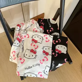 กางเกงนอนผ้านุ่ม Hello Kittyผ้านิ่มใส่สบาย ใส่นอนเล่นเที่ยว ใส่สบาย ดีไซน์น่ารัก K-105