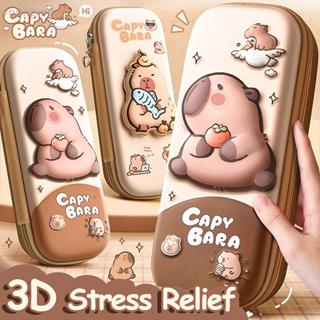 [YG] 3D บรรเทาความเครียดน่ารัก Capybara กล่องดินสอ Drop ทนกั…