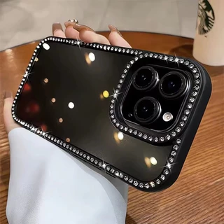 เคสโทรศัพท์ประดับเพชรหรูหรา For iPhone 17 16 Pro Max Bling กรณี ไอโฟน15 14 11 13 12 Pro Max 17 Air ฝาครอบกันกระแทก