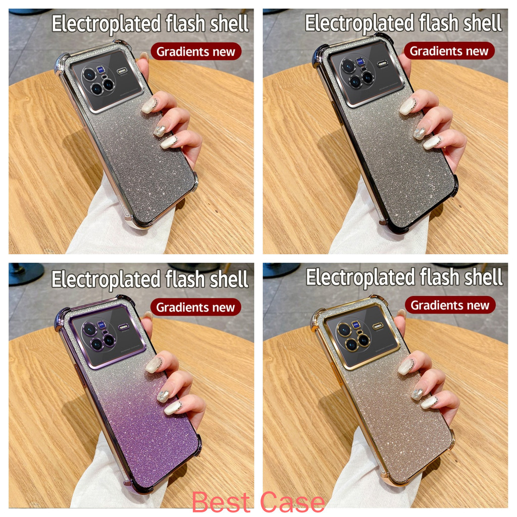 เคส Vivo X80 เคส Cute Soft เคส flash shell Four Corner Anti Drop เคส DDSJ-2