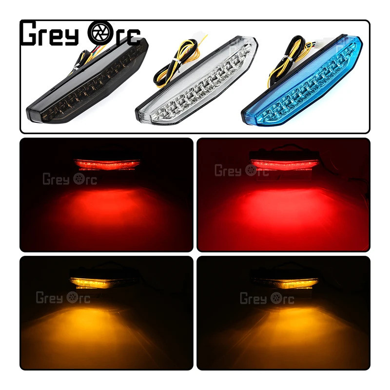 ไฟท้ายด้านหลังเบรคไฟเลี้ยวแบบบูรณาการไฟ LED สําหรับ Kawasaki Ninja ZX-6R 2007 2008 ZG14 CONCOURS 200