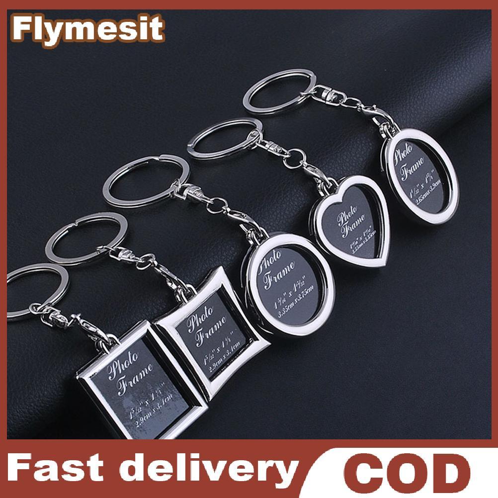 Flymesit 1 ชิ้น Chic โปร่งใสใสใส่กรอบรูปพวงกุญแจพวงกุญแจ EN