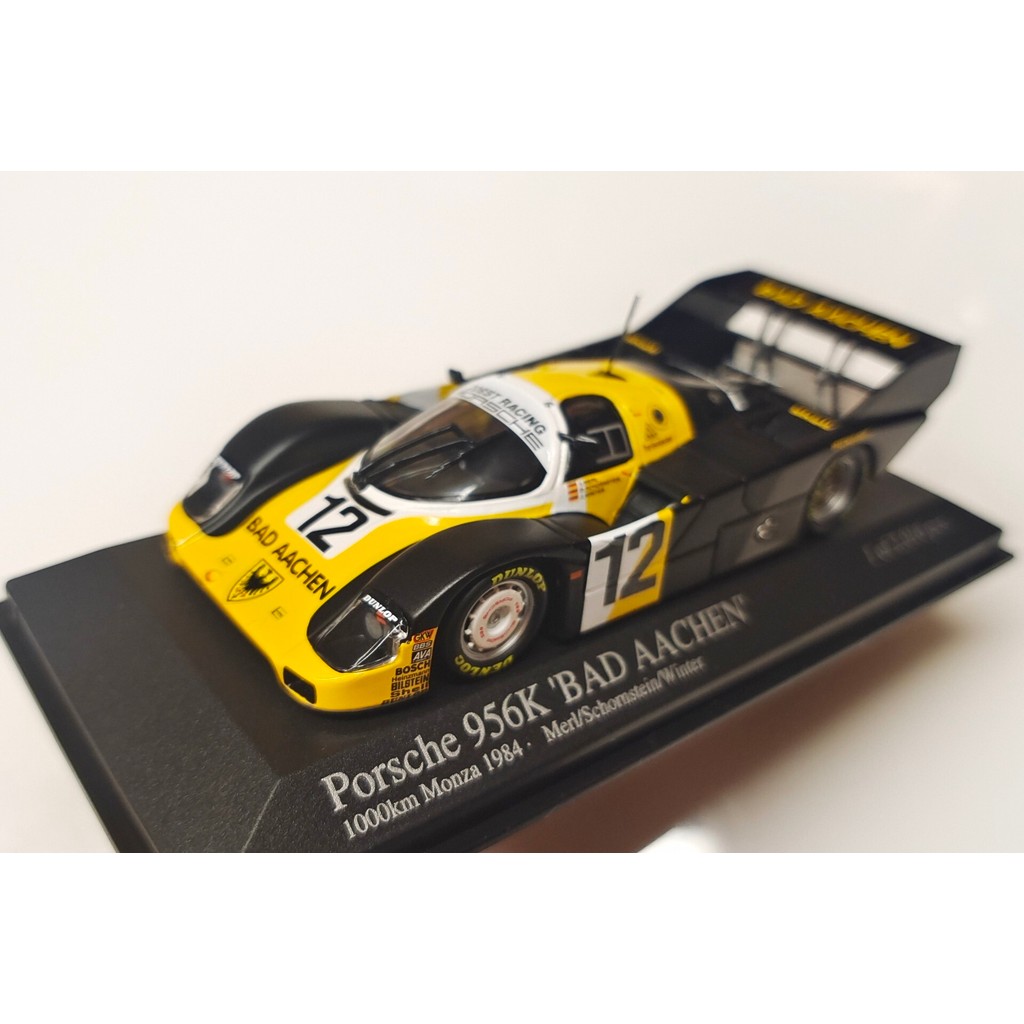 [คลังสินค้าพร้อม] Mini Cut minichamps Model 1: 43 Scale Car Model, Porsche Champion Car, Porsche 956