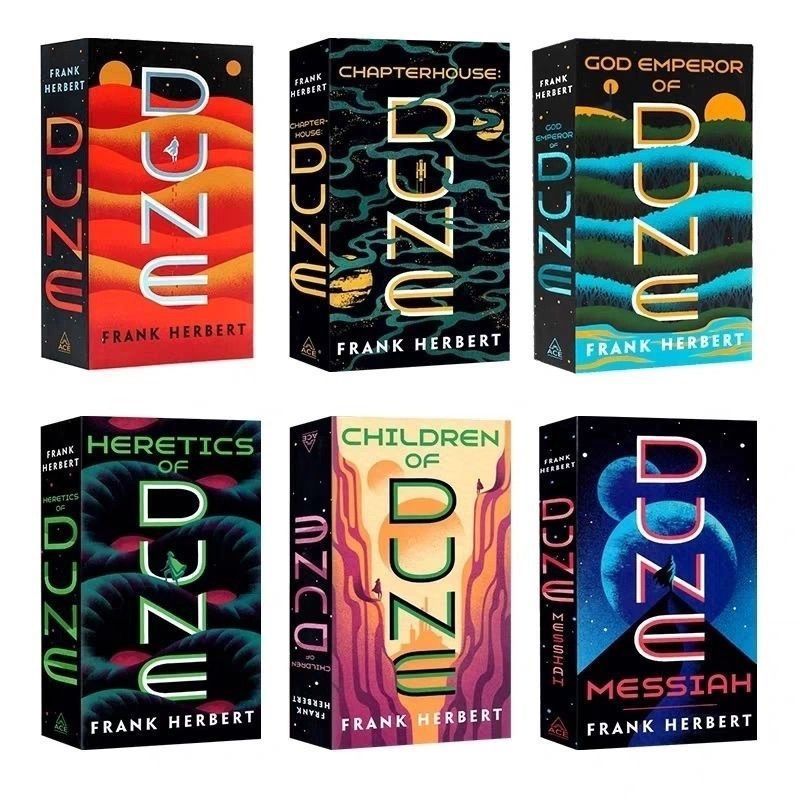 Dune 6 เล่มครบชุดหนังสือเวอร์ชันภาษาอังกฤษ Dune Series 1-6 เล่ม Frank Herbert