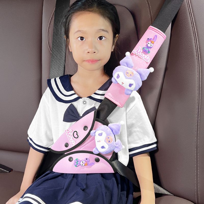 สายรัดรถที่นั่งแผ่นปกไหล่คอปรับสายรัดเข็มขัดนิรภัยเบาะสําหรับเด็กความปลอดภัยและความสะดวกสบาย สายรัดที่นั่ง สายรัดเข็มขัดนิรภัย สำหรับเด็ก ไม่รัดคอ ลายการ์ตูน ที่ยึดเข็มขัดนิรภัย ปลอกหุ้มเข็มขัดนิรภัย ปลอกหุ้มเบล