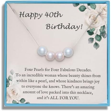 ของขวัญวันเกิดซีรีนสําหรับสาวๆผู้หญิงสร้อยคอมุกเงินแท้เป็น7 9 10 11 13 15 16 18 21 30 40 50 60ปีของข