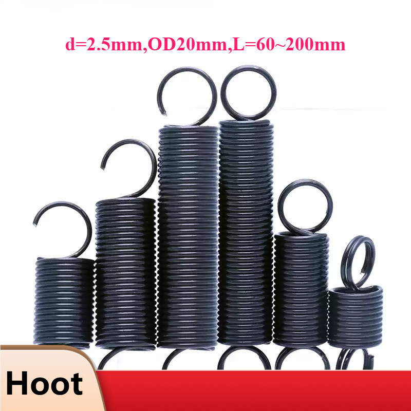 สปริงแรงดึง/สปริง d=2.5mm,OD20mm,L=60~200mm สปริงดึงพร้อมตะขอ ทาประตูโรงรถ bunnings เครื่องแกว่งMZ-Y