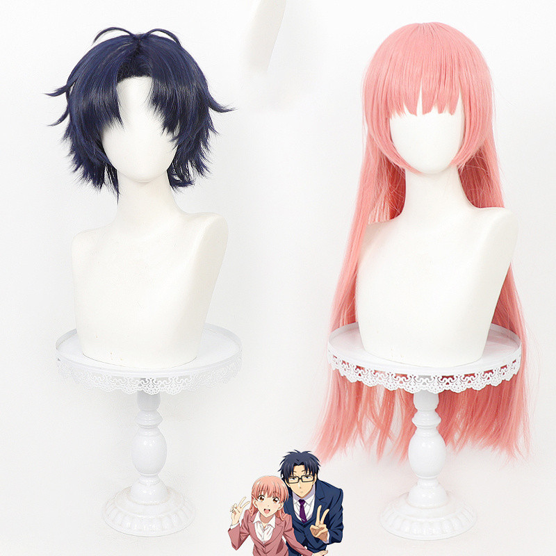 Wotakoi Love is Hard for Otaku Narumi  Narumi Momose‌ Cosplay Wig, Scalp Top Style, Anime Role Play 