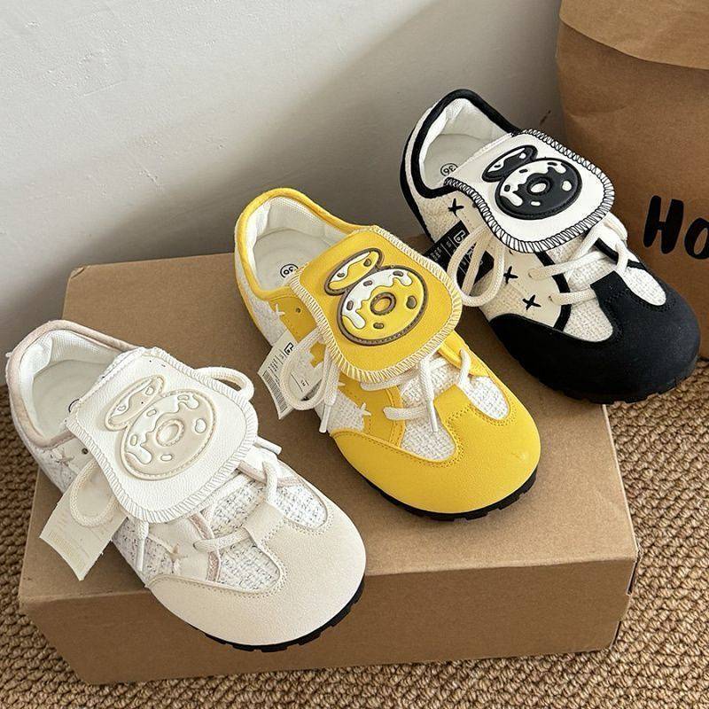 Ugly and Cute Ballet Board Shoes German Training Shoes Sports Bread Shoes Student Puff White Shoes 9