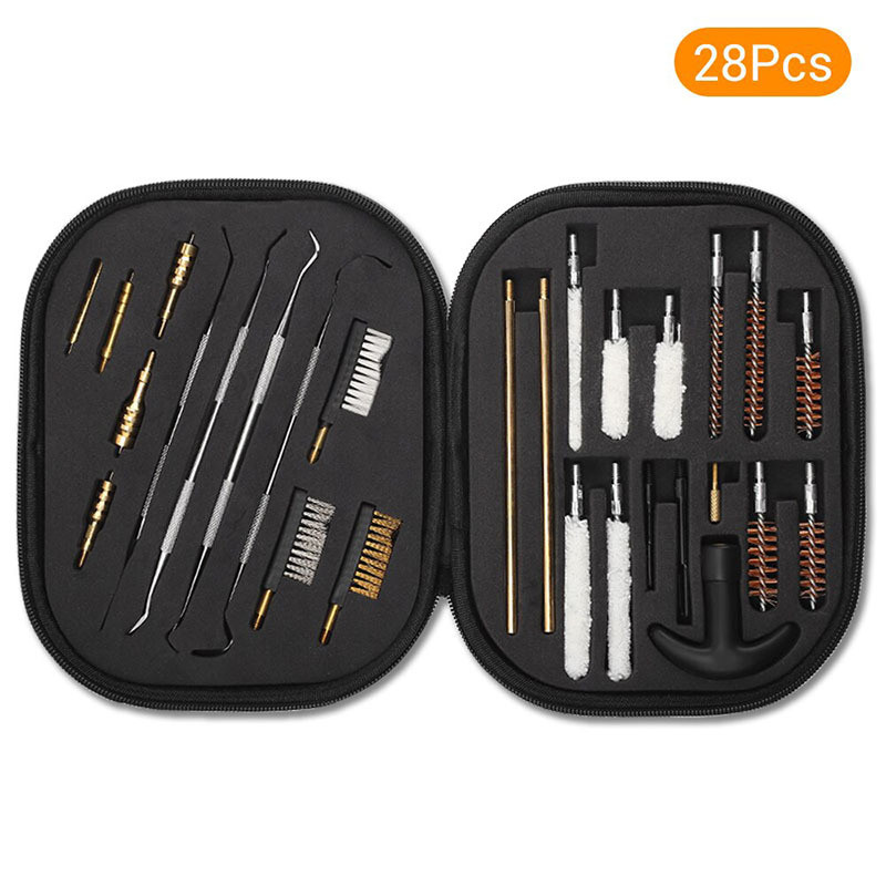 Jujian29Set of Gun Brushes Pipe Cleaning Tools Outdoor Tactical Gun Barrel Brushes