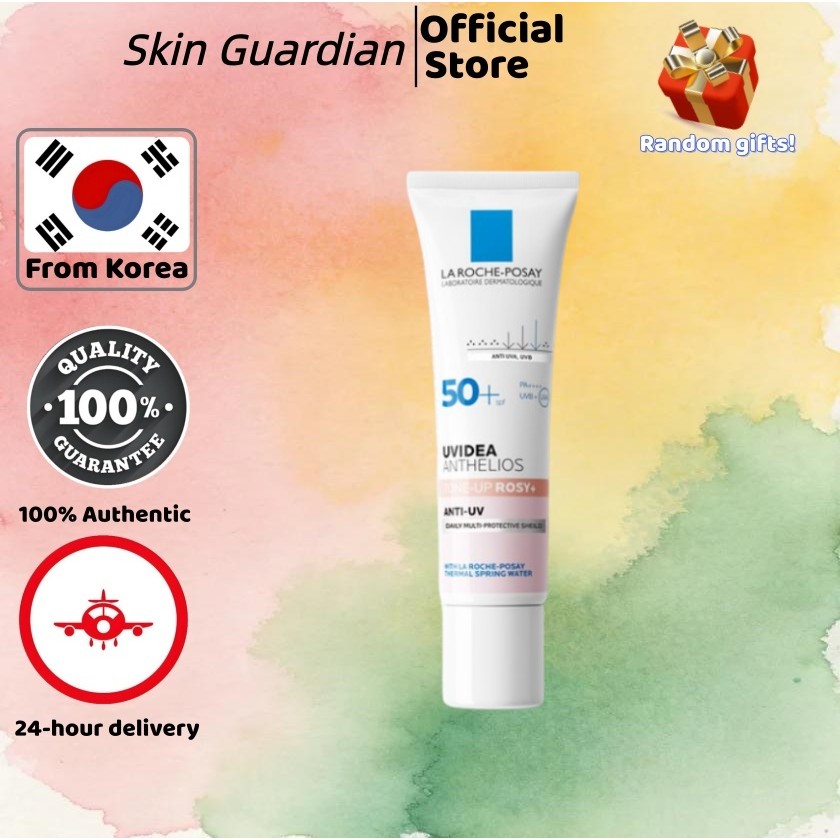 [La Roche-Posay] Uvideo Tone Up Rosy Plus Glow Sunscreen SPF50+PA++++, 30ml