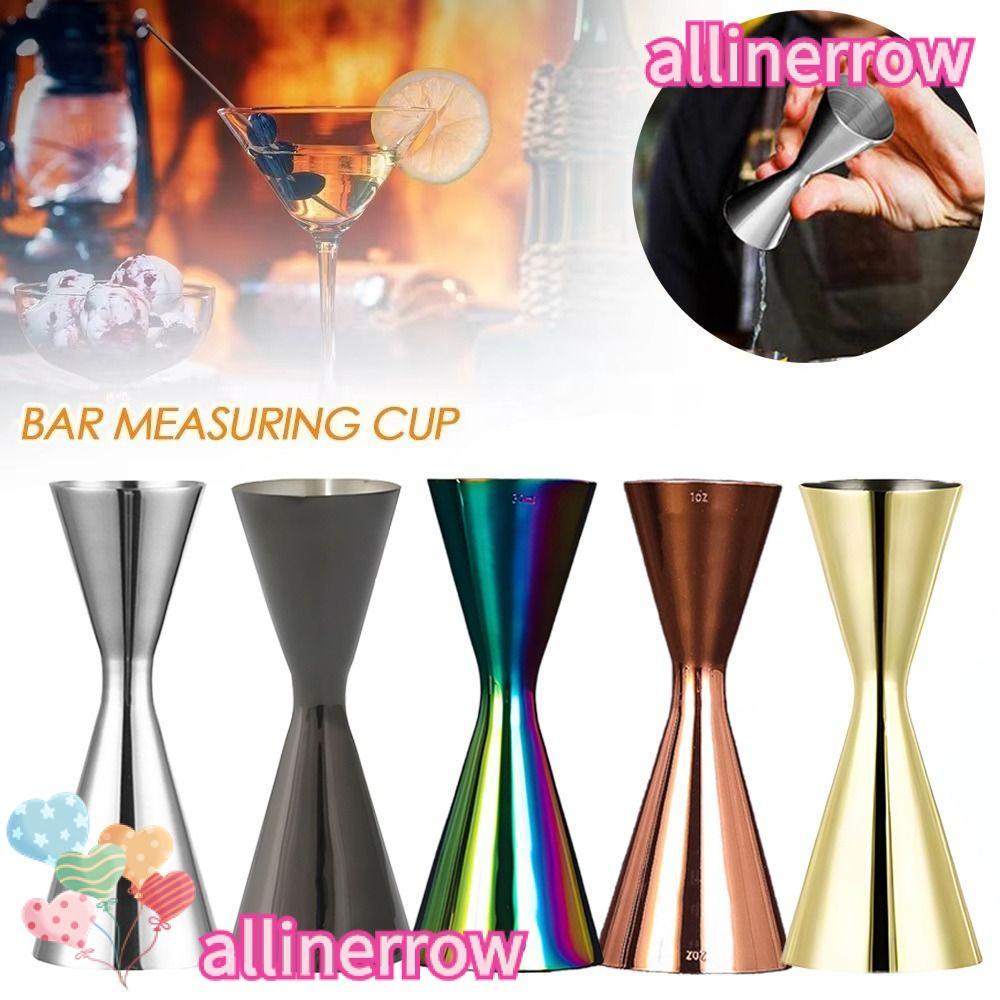 ALLINERROW แก้ว Shaker, Dual Shot 304 สแตนเลสวัด Jigger, 2oz 1oz หนาสไตล์ญี่ปุ่นวัดถ้วยบาร์