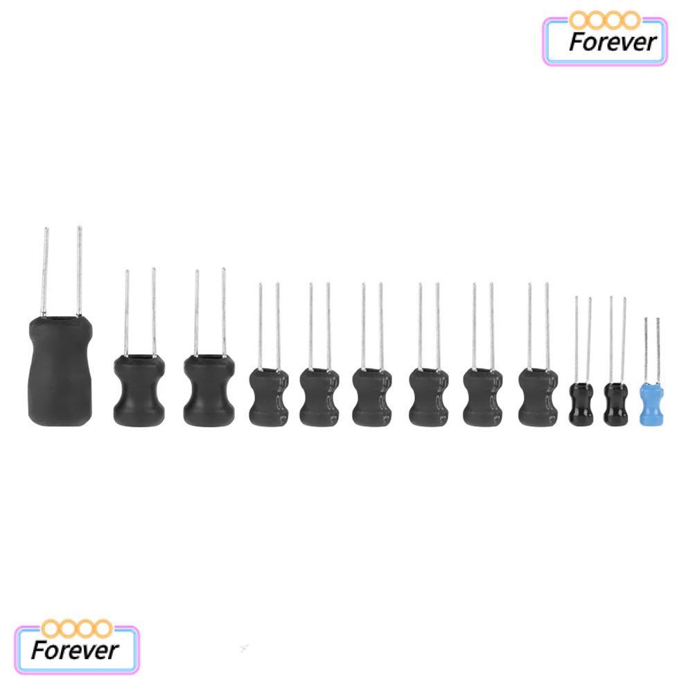 FOREVER 145 ชิ้น Choke Inductor, พร้อมกล่องเก็บ 12 ค่าตัวเหนี่ยวนํา, ค่า Assortment 10uH-10mH Induct