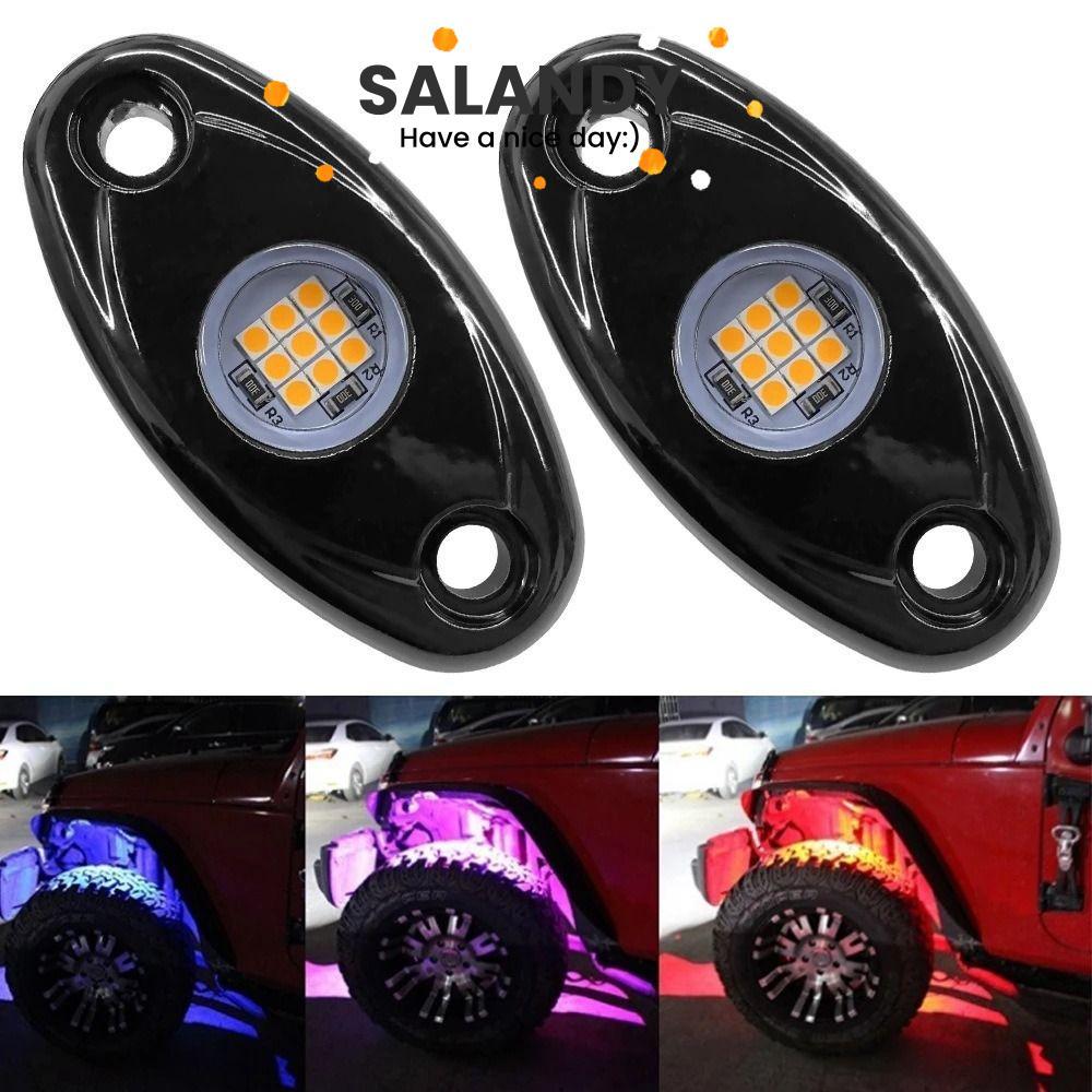 SALANDY ไฟแชสซีรถยนต์ทุกภูมิ ไฟแชสซีสีเดียว ไฟ LED ใต้ท้องรถกันน้ํา LED รถ - รถบรรทุกถนนโคมไฟตกแต่งภายนอกสําหรับรถรถจี๊ป