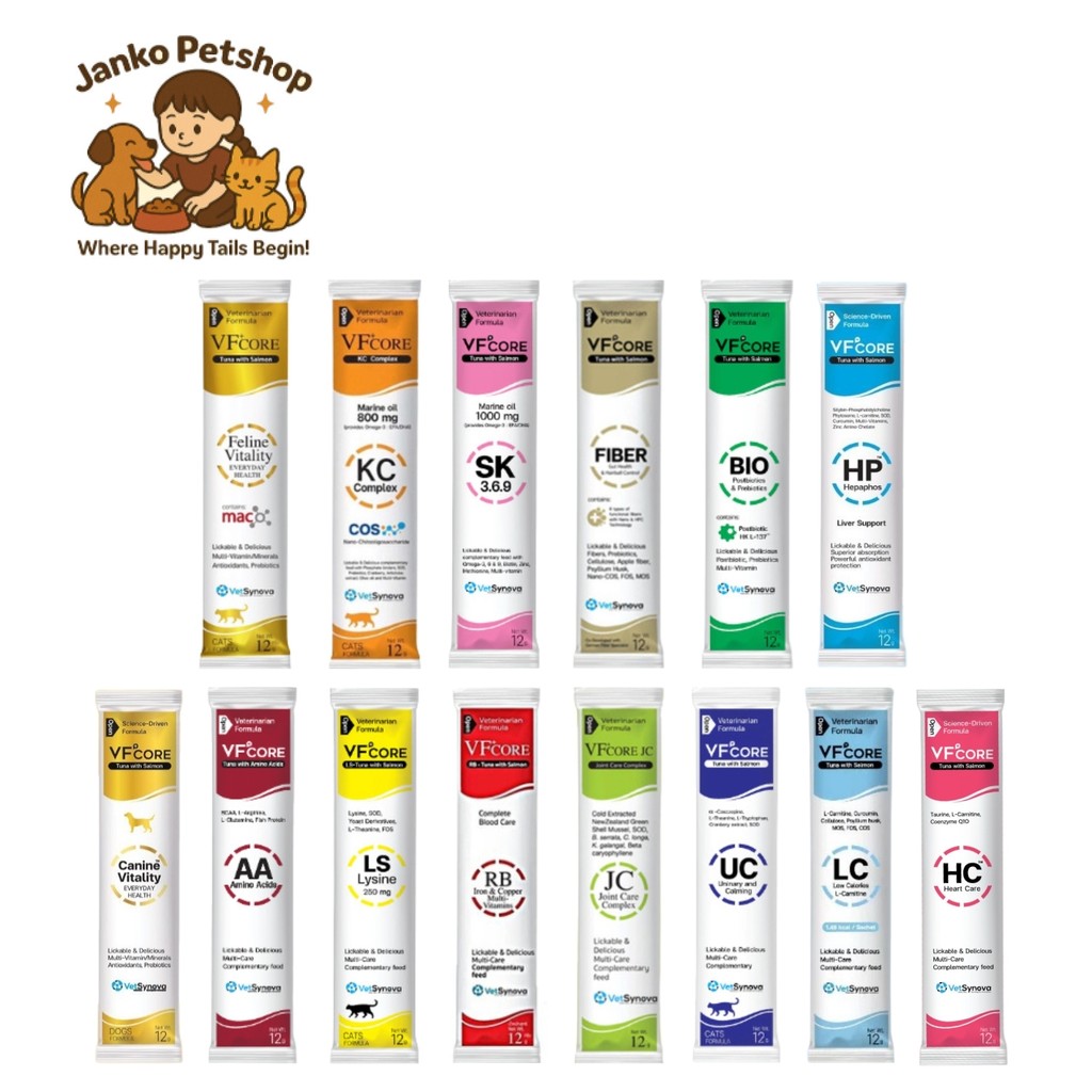 VFcore VF + core ขนมเลีย อาหารเสริม แมวเลีย หมาเลีย ดูแลเลือด วิตามินรวม อาหารเสริมขนมเลีย