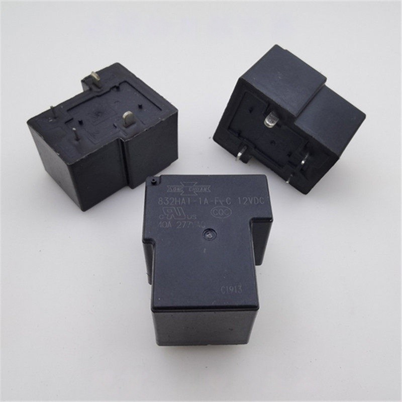 ((1 ชิ้น) ชิ้นส่วนอิเล็กทรอนิกส์ 832HA1-1A-FC 12VDC Matsukawa Relay 4 Pins 40A