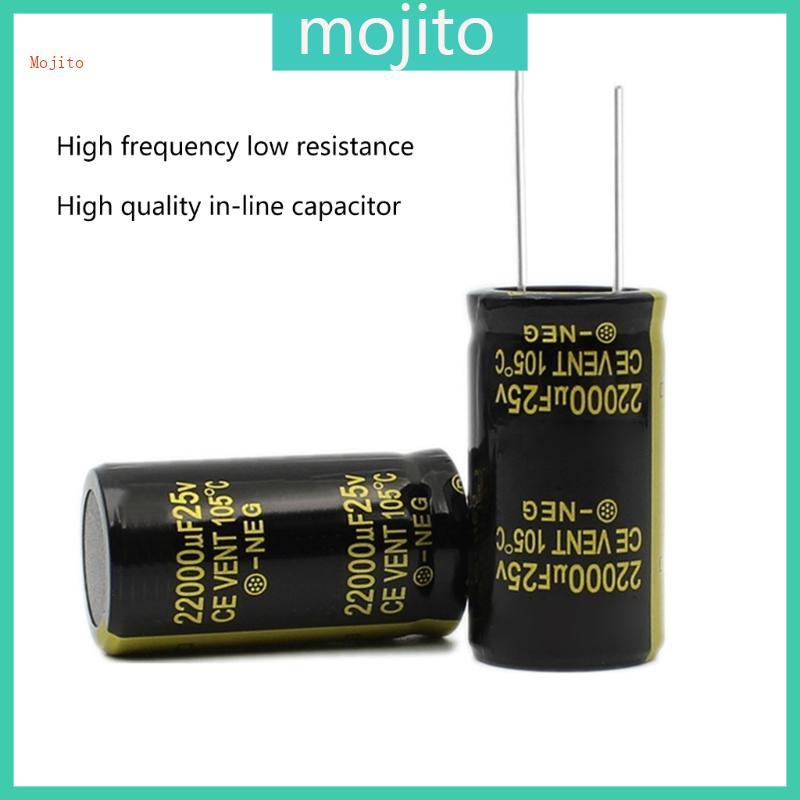 Mojito 25V 22000UF ตัวเก็บประจุ 22x40 มม.0 86x1 57in ความถี่อลูมิเนียม Electrolytic Capacitors สําหร