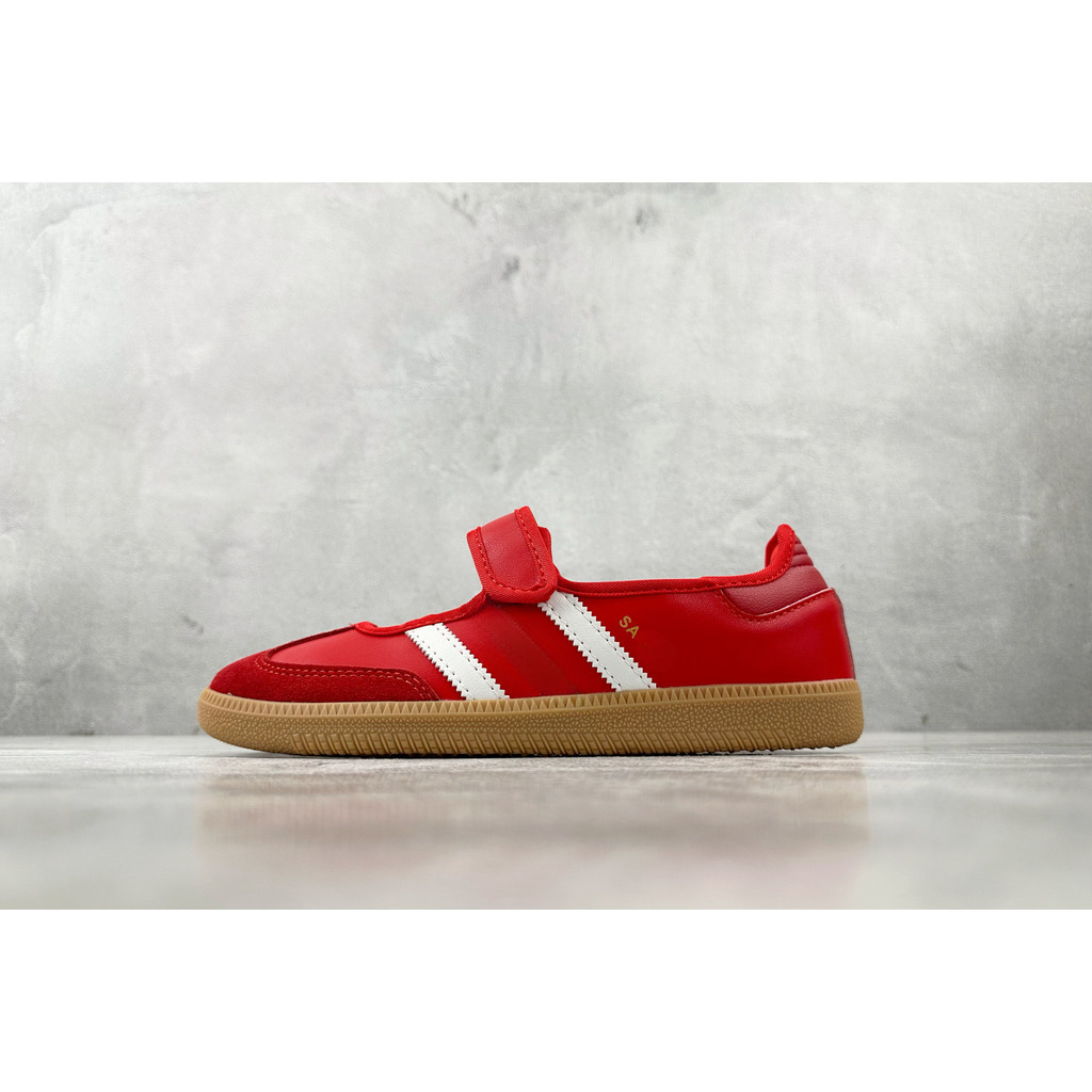 รองเท้าลำลอง UNISEX แบบติดพื้นหนังแท้.Low-top JQ6446