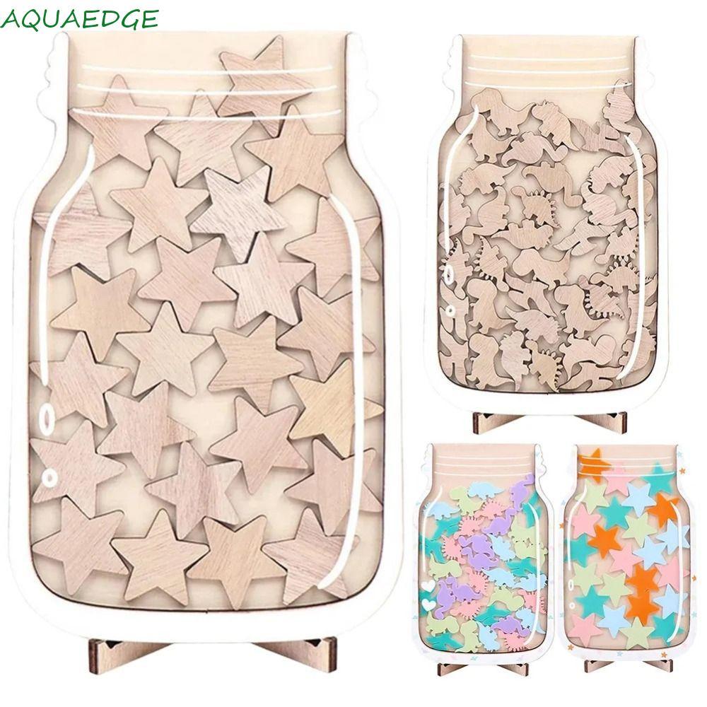 AQUAEDGE โถรางวัลดาวสําหรับเด็ก, การ์ตูนแนะนํา Positive Beahavior Rewards Jar, 25 ชิ้น Stars Animals