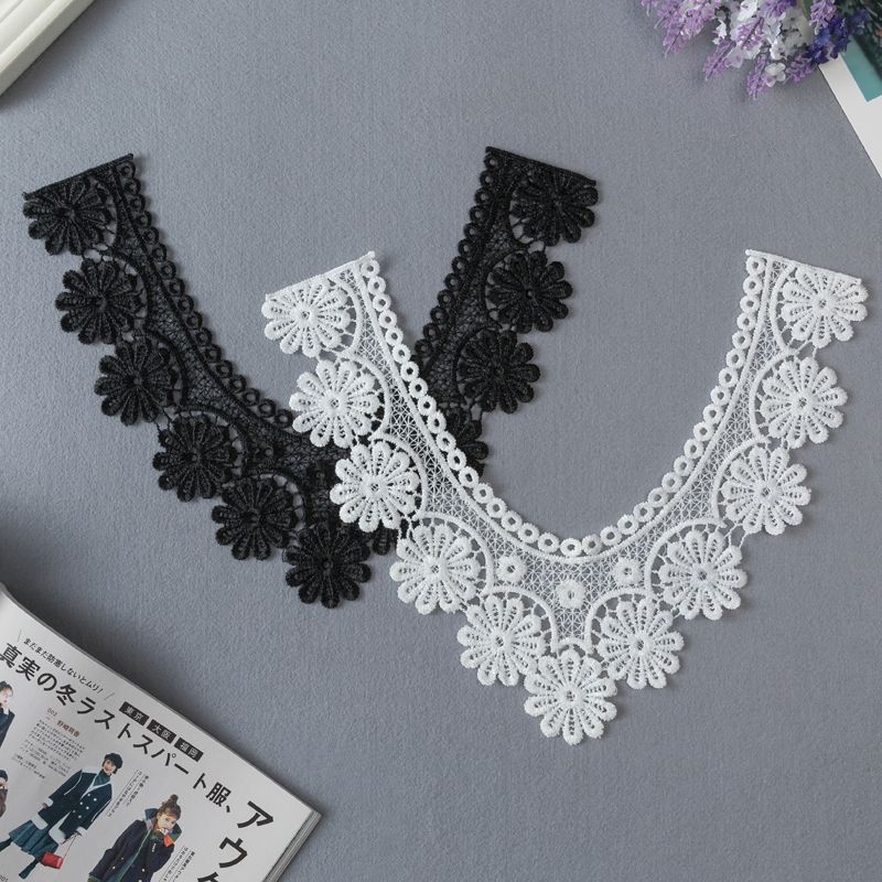 Bb.neckline Too Low Handy DIY Need Hand-Sewn เสื้อกันหนาวลูกไม้ตกแต่งปลอมลูกไม้อุปกรณ์เสริม v คอฤดูร