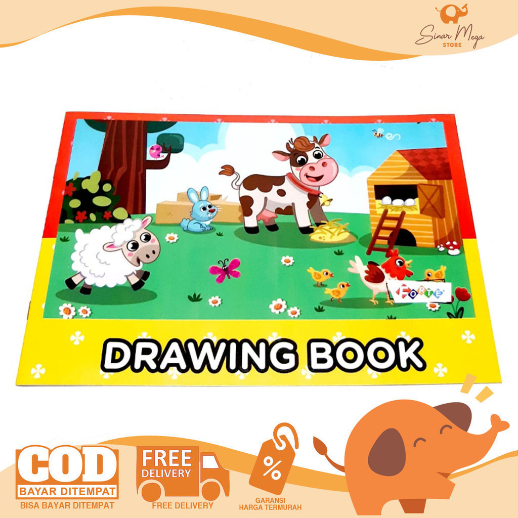 Forte A4 Drawing Book A4 Size ราคาถูก RANDOM Motif Quality