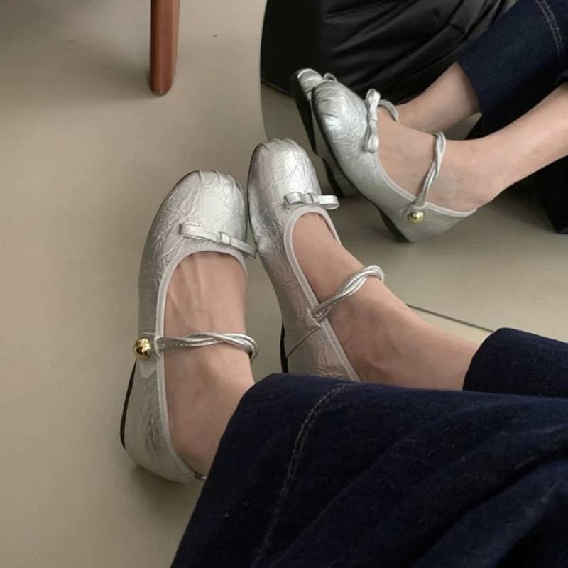 New Fairy Style Mary Jane Shoes Korean Style All-Match Buckle Soft Soled Flats u0Ed