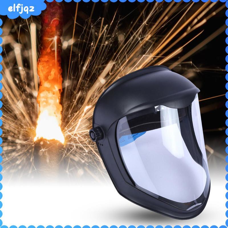 [elfjqz] หน้ากากหมวกกันน็อค W/Clear Visor Anti FOG ฝาครอบป้องกันการบดเพื่อความปลอดภัย, ป้องกันการหล่