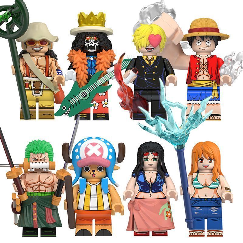 ใช้งานร่วมกับ Lego Figures One Piece Series Building Blocks Sauron Monkey D Luffy Sanji เด็กประกอบขอ