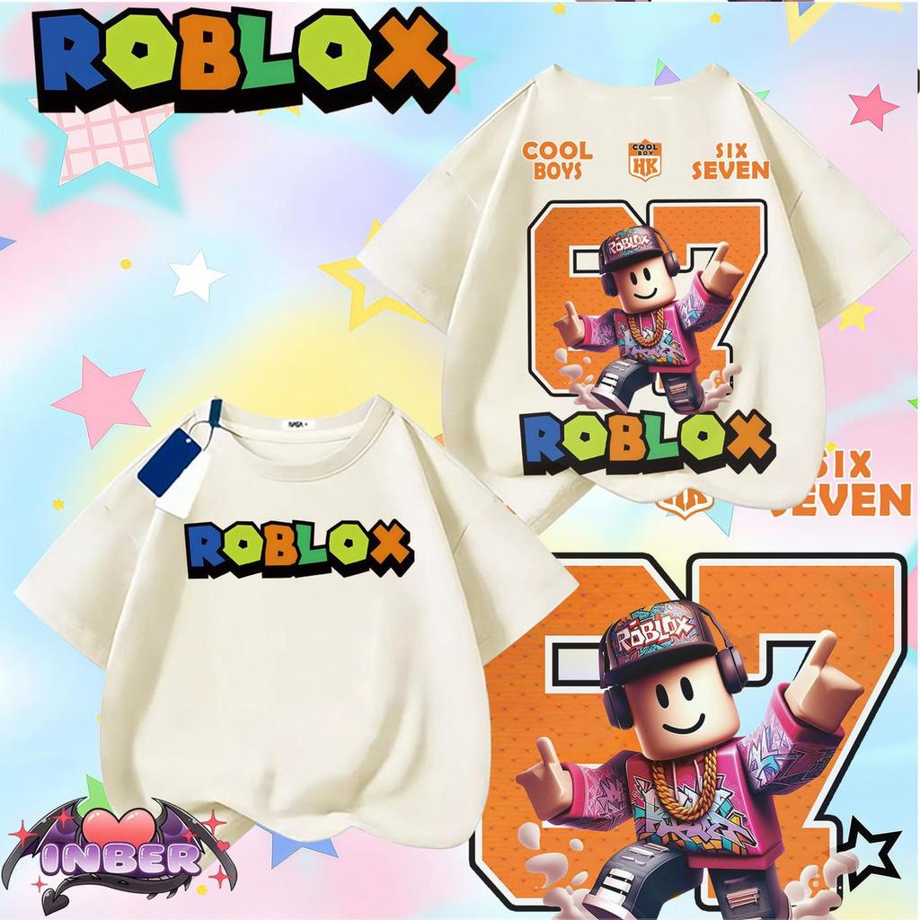 ซีรี่ส์มีมสุดฮิต SIX-SEVEN ROBL0X  ราคาประหยัด สีสันสดใส จัดส่งรวดเร็ว เสื้อยืดสไตล์การ์ตูน/อนิเมะสุ