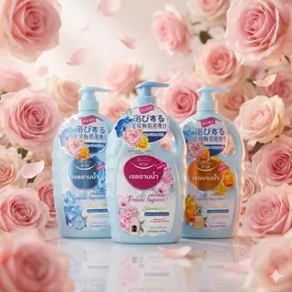 Qin Feisi เจลอาบน้ำกลิ่นน้ำหอม หอมติดผิว ผิวนุ่มชุ่มชื้น 1000ml