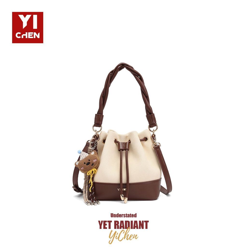 กระเป๋าถังมีสายสะพายยี่ห้อ YICHEN ซีรีย์สีพาสเทลสำหรับผู้หญิง
