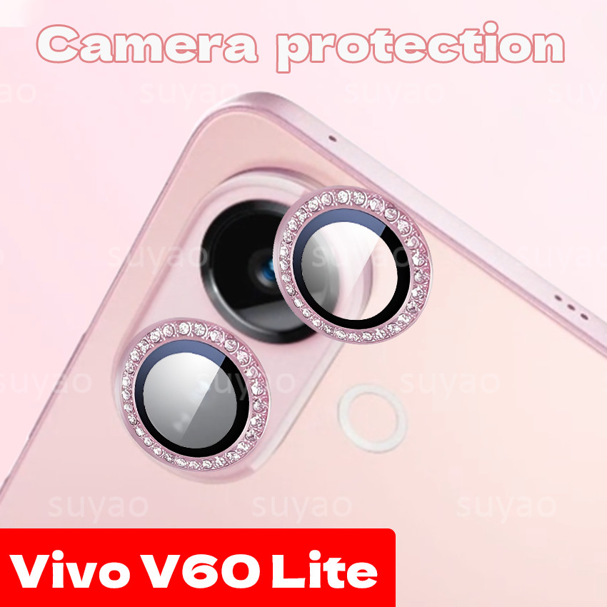 สําหรับVivo V60Lite V60 Lite V50 V50Lite 2026 หรูหราเพชรเลนส์กล้องProtector Cover VivoV60Lite VivoV5
