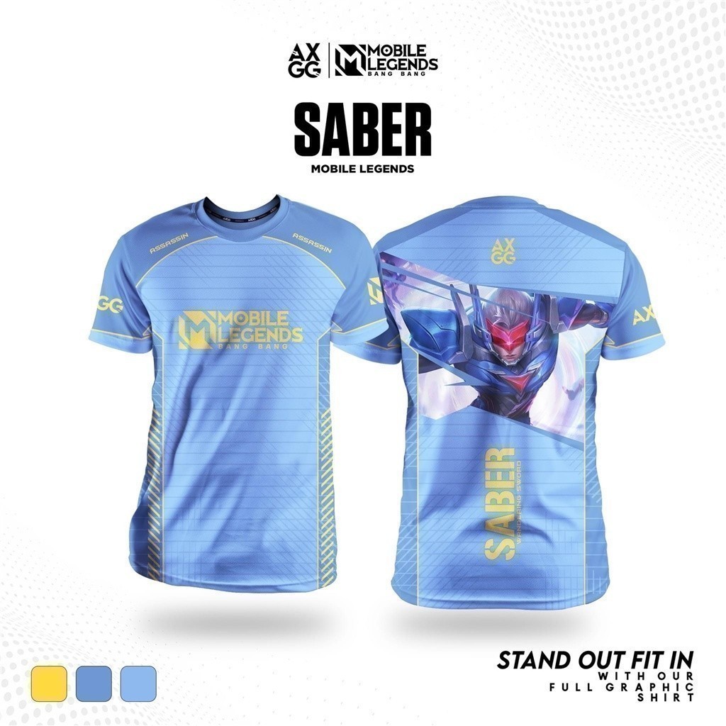 ชิ้น 2026 แฟชั่น AXGG one Anime jersey การ์ตูน MATAHARI PREMIUM JERSEY MOBILE LEGENDS MLBB MPL เวอร์
