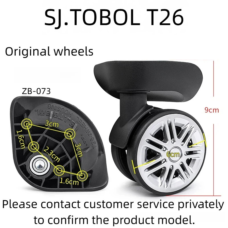 T T26 T26-2 เหมาะสําหรับ SJ.TOBOL Universal ล้อกระเป๋าเดินทางล้อรถเข็นล้อกระเป๋าเดินทางล้อเปลี่ยนกระ