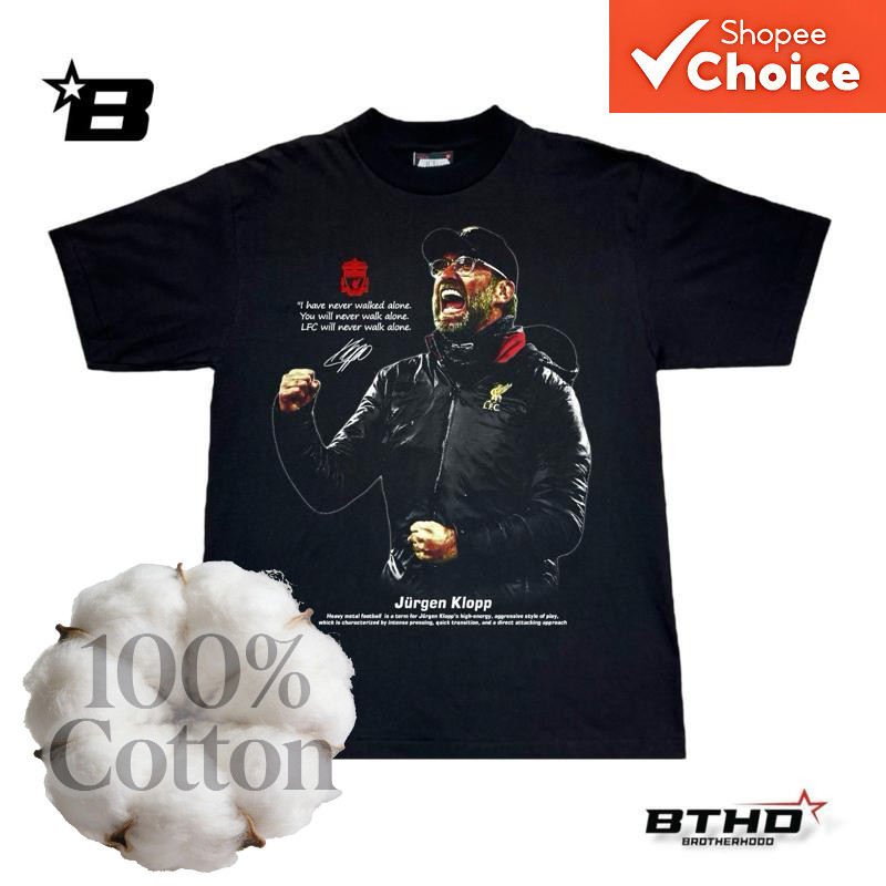 BTHD: JURGEN KLOPP เสื้อยืดทรงโอเวอร์ไซส์คอฟิต ผ้าComb20  เสื้อ ผ้า