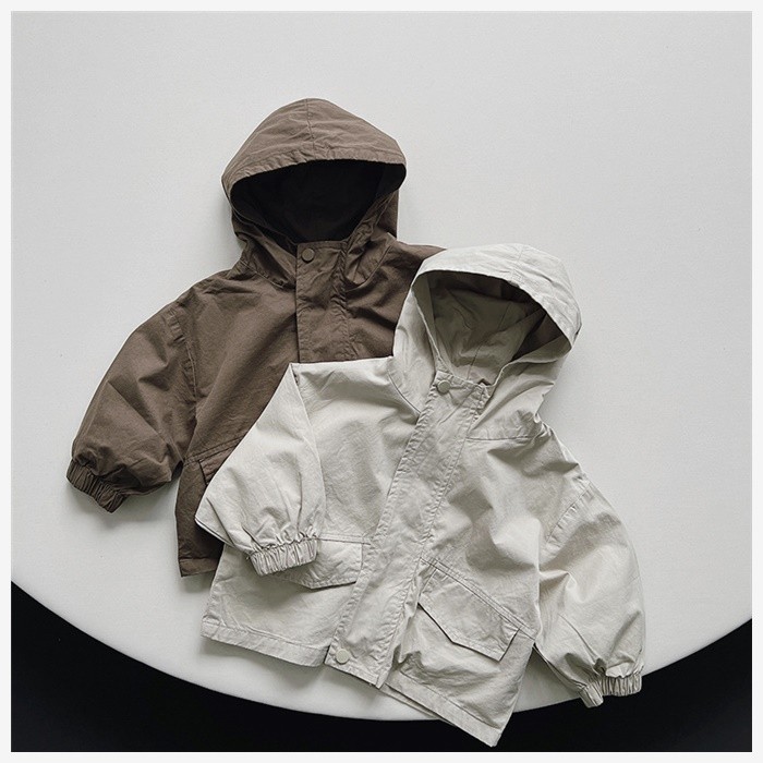 COD Boy Coat Baju anak 8559 2024 Boy Hooded Jacket Simple Spring Autumn 2025