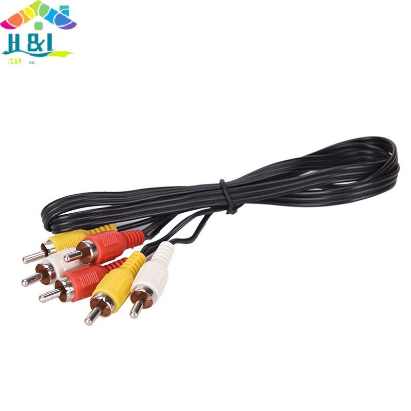 H&L 3 RCA Male to 3 RCA Maleposite Audio Video AV Cable Plug 1M {th}